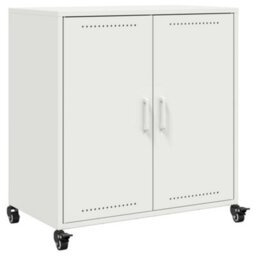 Berkfield Sideboard White 68.5X39X72 Cm Steel - thumbnail 2
