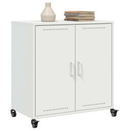Berkfield Sideboard White 68.5X39X72 Cm Steel - thumbnail 4