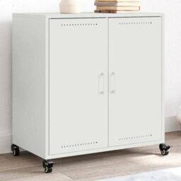 Berkfield Sideboard White 68.5X39X72 Cm Steel - thumbnail 1