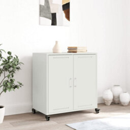 Berkfield Sideboard White 68.5X39X72 Cm Steel - thumbnail 3
