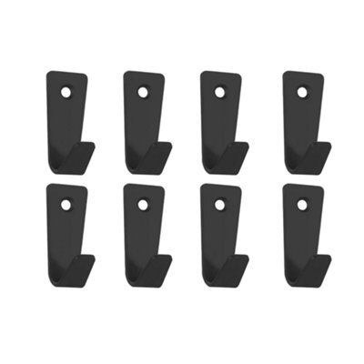 8 Pack Black Wall Mounted Coat Hooks, Coat Rack - image 1
