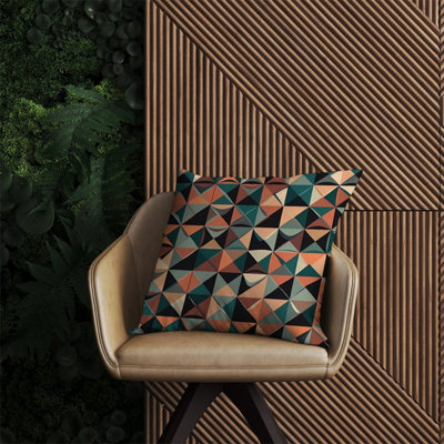 Warren Reed Designer Geometric Print Pattern Outdoor Cushion 60Cm X 60Cm