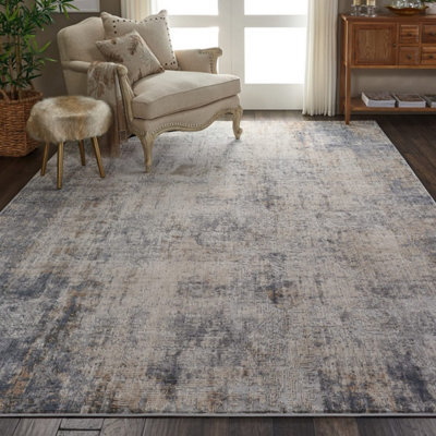 Grey Beige Modern Luxurious Easy To Clean Abstract Rug For Dining Room Bedroom And Living Room-282Cm X 389Cm - image 1