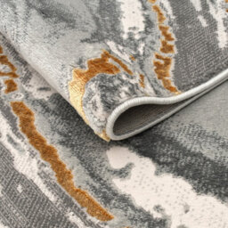 Smart Living Parma Modern Shimmer Rug - Soft Luxury For Living & Bedroom - Ochre - 60 X 220 Cm - thumbnail 2