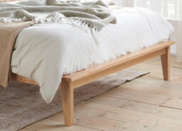 Save On Goods UK 4Ft6 Double Oak And Rattan Wood Wooden Bed Frame,bedstead - thumbnail 3