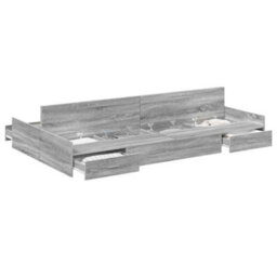 Berkfield Modern Storage Bed Frame Grey Sonoma 120 X 200 Cm Engineered Wood - thumbnail 3