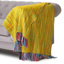 Luxury Living 100% Acrylic Throw - 200Cm X 130Cm - Lime Stripe - thumbnail 2