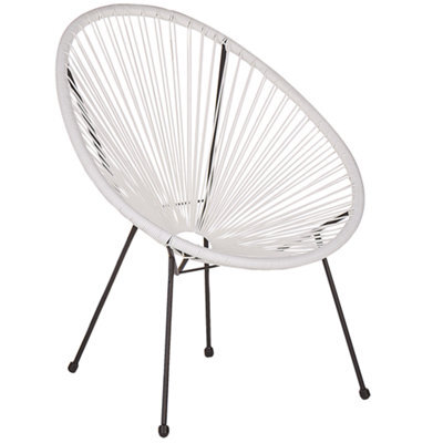Beliani Garden Chair Acapulco Ii Pe Rattan White - image 1