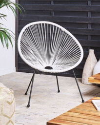 Beliani Garden Chair Acapulco Ii Pe Rattan White - thumbnail 2