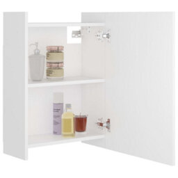 Berkfield Bathroom Mirror Cabinet White 62.5X20.5X64 Cm Engineered Wood - thumbnail 4
