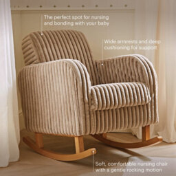 CuddleCo Etta Faux Fur Nursing Chair - Mink - thumbnail 3