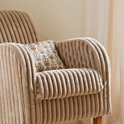 CuddleCo Etta Faux Fur Nursing Chair - Mink - thumbnail 4