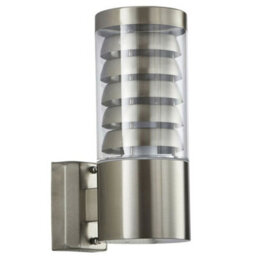Ip44 Outdoor Wall Lamp Stainless Steel Staggered Light Modern Clear Porch Round
