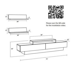 Decorotika Lusi Tv Stand Tv Unit For Tvs Up To 80 Inch Walnut White - thumbnail 5