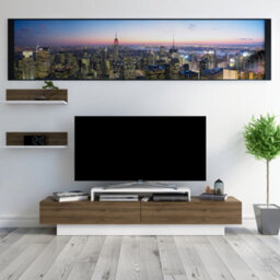 Decorotika Lusi Tv Stand Tv Unit For Tvs Up To 80 Inch Walnut White - thumbnail 1