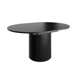 Arte Zante Za9 Extending Dining Table 120-160 Cm In Black - Modern Round Dining With Smooth Extension - thumbnail 2