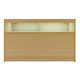 MonsterShop Maple Shop Counter Led Light B 1500mm Lockable Sliding Doors 2 Keys Retail Storage Unit Display Showcase Cabinet Reception Desk - thumbnail 2