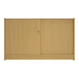 MonsterShop Maple Shop Counter Led Light B 1500mm Lockable Sliding Doors 2 Keys Retail Storage Unit Display Showcase Cabinet Reception Desk - thumbnail 6