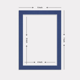 Ak Frames 7X5 Blue Picture Mounts To Fit 6X4 Aperture Size - Mount Board Only (No Frame Included) - thumbnail 3