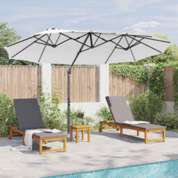 Berkfield Garden Cantilever Parasol Sand Powder-Coated Steel - thumbnail 4
