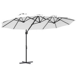 Berkfield Garden Cantilever Parasol Sand Powder-Coated Steel - thumbnail 2
