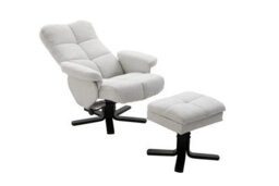 Sven Recliner With Ottoman - Grey Fabric Recliner - D82Xw77Xh105Cm, Seat Height 49Cm - thumbnail 3