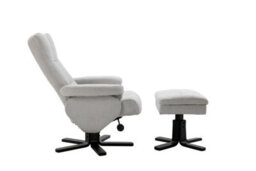 Sven Recliner With Ottoman - Grey Fabric Recliner - D82Xw77Xh105Cm, Seat Height 49Cm - thumbnail 4