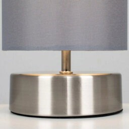 2X Touch Grey Table Lights Bedside Lamps Living Room Lampshade Bedroom Reading Light - thumbnail 6