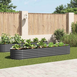 Berkfield Practical Garden Raised Bed 320X80X44 Cm Galvanised Steel Grey - thumbnail 2