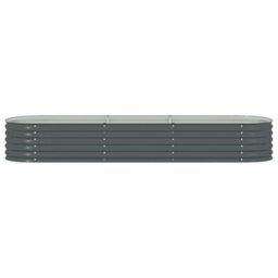 Berkfield Practical Garden Raised Bed 320X80X44 Cm Galvanised Steel Grey - thumbnail 4