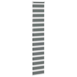 Berkfield Modern Zebra Blind Dark Grey 45X230 Cm Fabric Width 40.9 Cm Polyester - thumbnail 4