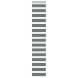 Berkfield Modern Zebra Blind Dark Grey 45X230 Cm Fabric Width 40.9 Cm Polyester - thumbnail 2