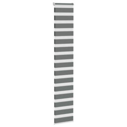 Berkfield Modern Zebra Blind Dark Grey 45X230 Cm Fabric Width 40.9 Cm Polyester - thumbnail 3
