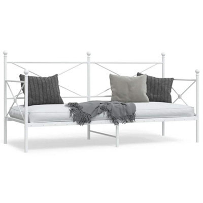 Berkfield Day Bed Without Mattress White 90X200 Cm Steel - image 1