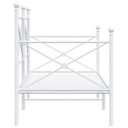Berkfield Day Bed Without Mattress White 90X200 Cm Steel - thumbnail 6