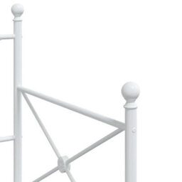 Berkfield Day Bed Without Mattress White 90X200 Cm Steel - thumbnail 8