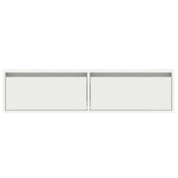 Berkfield Durable Tv Cabinet With Led Lights White 100X35.5X25 Cm - thumbnail 7