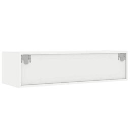 Berkfield Durable Tv Cabinet With Led Lights White 100X35.5X25 Cm - thumbnail 9
