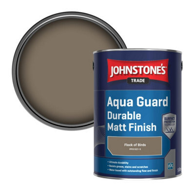 Johnstone's Trade Wood & Metal Aqua Guard Durable Matt Paint Flock Of Birds (Ppg1021-5) 5L - image 1
