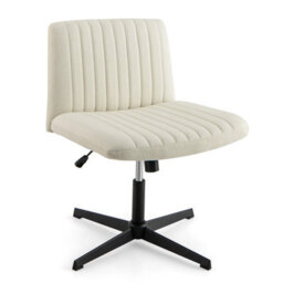 Costway Criss Cross Legged Chair Home Office Chair W/ Wide Padded Seat - thumbnail 1