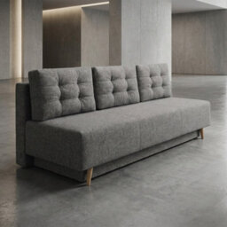 Bella Upholstered Sofa Bed With Polyurethane Foam And Bonell Springs Wooden Frame Storage Sleep Area 200X142 Grey - thumbnail 2
