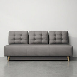 Bella Upholstered Sofa Bed With Polyurethane Foam And Bonell Springs Wooden Frame Storage Sleep Area 200X142 Grey - thumbnail 3