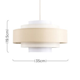 Valuelights Hampshire Cream Ceiling Shade And Bulb (D)35Cm - thumbnail 8