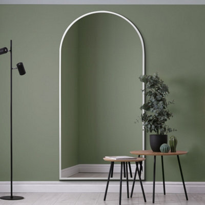 Mirroroutlet The Arcus White Framed Arched Mirror 200Cm X 100Cm - image 1