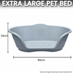 KetoPlastics Dog Bed Heavy Duty Plastic Waterproof Pet Cat Puppy Silver Re-Usable Extra Large - thumbnail 4