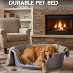 KetoPlastics Dog Bed Heavy Duty Plastic Waterproof Pet Cat Puppy Silver Re-Usable Extra Large - thumbnail 2