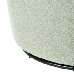 Beliani Swivel Armchair Davik Boucle Light Green - thumbnail 4