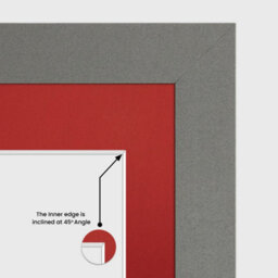 AK Frames 12X12 Dark Grey Sleek Multi Photo Frame With Crimson Mount - Holds 4 Apertures (4X) 6X4 Photos - thumbnail 7
