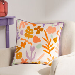 Furn. Amelie Doodles Floral Velvet Feather Filled Cushion - thumbnail 5