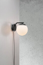 Nordlux Grant Glass Wall Light  Black,plug In Or Mains - thumbnail 3